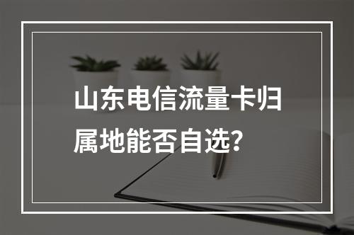 山东电信流量卡归属地能否自选？