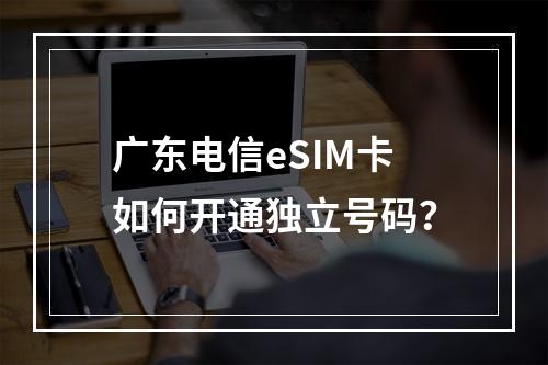 广东电信eSIM卡如何开通独立号码？