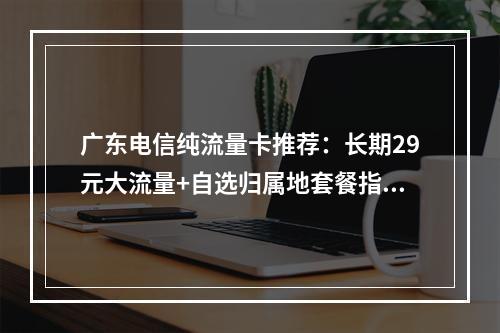 广东电信纯流量卡推荐：长期29元大流量+自选归属地套餐指南