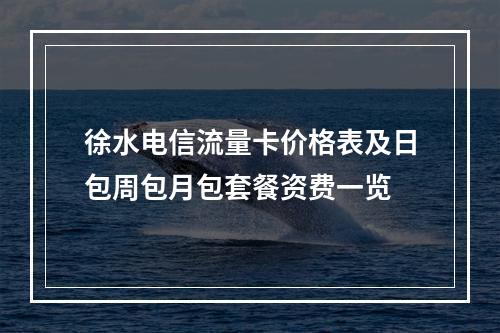 徐水电信流量卡价格表及日包周包月包套餐资费一览