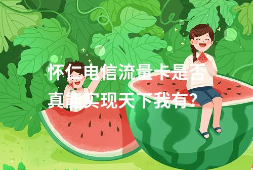 怀仁电信流量卡是否真能实现天下我有？