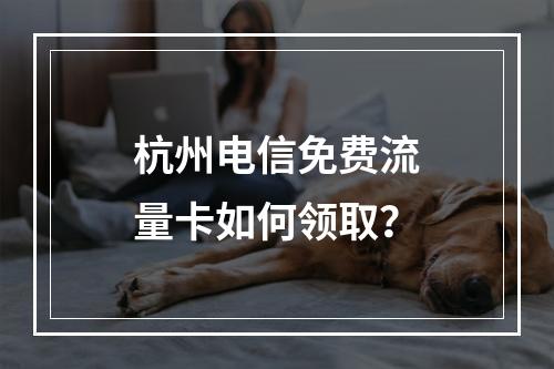 杭州电信免费流量卡如何领取？