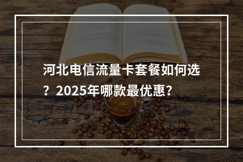 河北电信流量卡套餐如何选？2025年哪款最优惠？