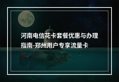 河南电信花卡套餐优惠与办理指南-郑州用户专享流量卡