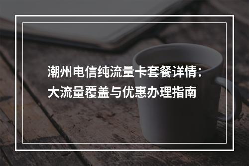 潮州电信纯流量卡套餐详情：大流量覆盖与优惠办理指南