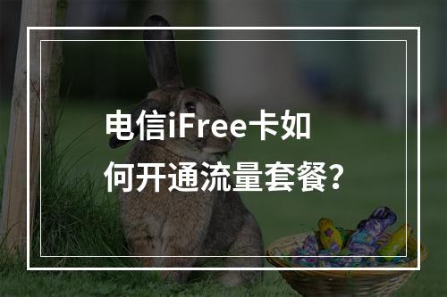 电信iFree卡如何开通流量套餐？
