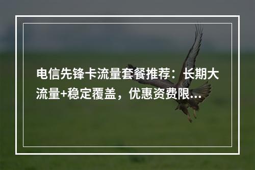 电信先锋卡流量套餐推荐：长期大流量+稳定覆盖，优惠资费限时办理