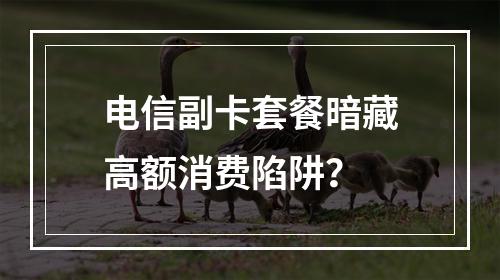 电信副卡套餐暗藏高额消费陷阱？
