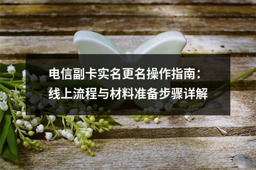 电信副卡实名更名操作指南：线上流程与材料准备步骤详解