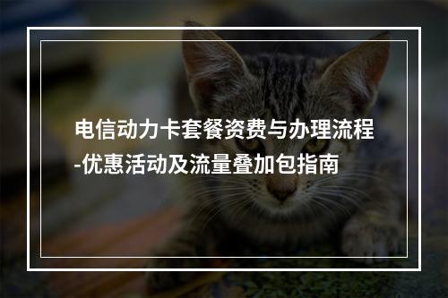 电信动力卡套餐资费与办理流程-优惠活动及流量叠加包指南