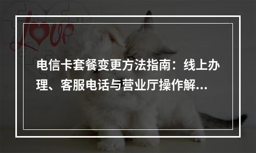 电信卡套餐变更方法指南：线上办理、客服电话与营业厅操作解析