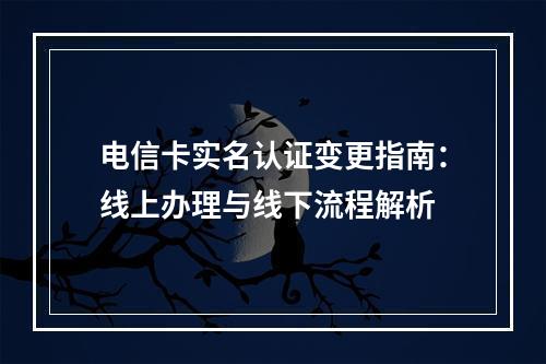 电信卡实名认证变更指南：线上办理与线下流程解析
