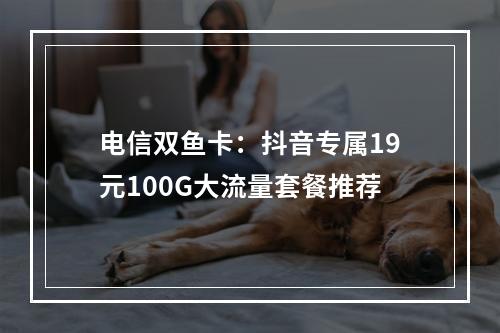 电信双鱼卡：抖音专属19元100G大流量套餐推荐