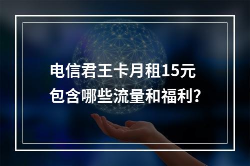 电信君王卡月租15元包含哪些流量和福利？
