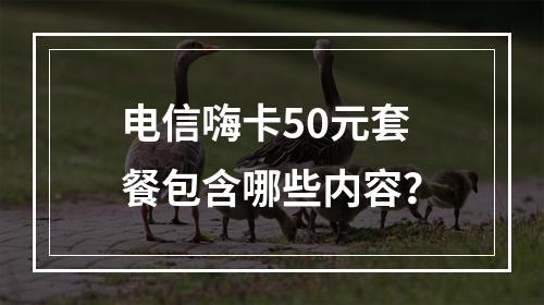 电信嗨卡50元套餐包含哪些内容？