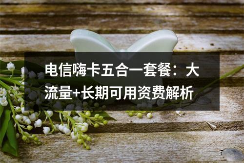 电信嗨卡五合一套餐：大流量+长期可用资费解析