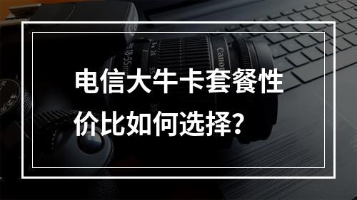 电信大牛卡套餐性价比如何选择？
