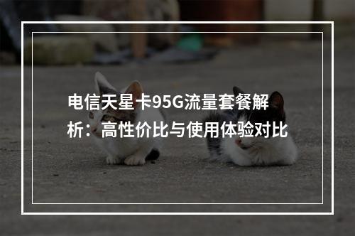 电信天星卡95G流量套餐解析：高性价比与使用体验对比