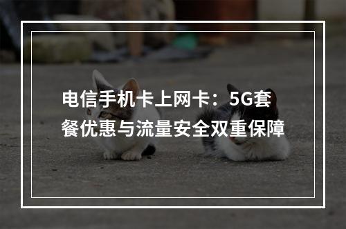 电信手机卡上网卡：5G套餐优惠与流量安全双重保障