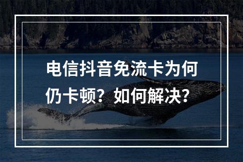电信抖音免流卡为何仍卡顿？如何解决？