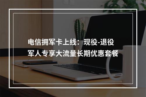 电信拥军卡上线：现役-退役军人专享大流量长期优惠套餐