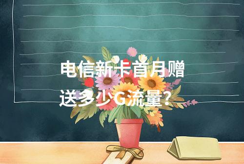 电信新卡首月赠送多少G流量？