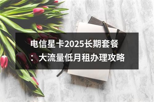 电信星卡2025长期套餐：大流量低月租办理攻略