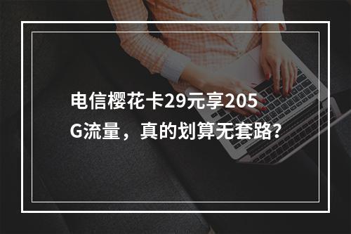 电信樱花卡29元享205G流量，真的划算无套路？