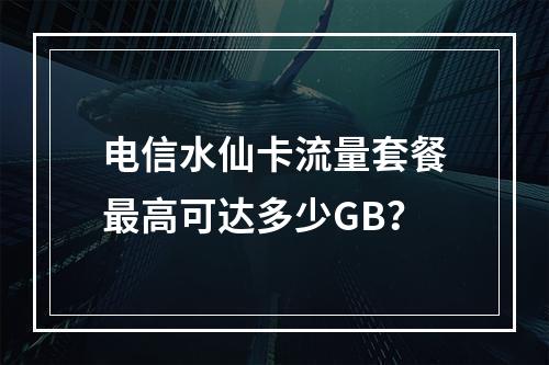 电信水仙卡流量套餐最高可达多少GB？