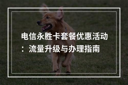 电信永胜卡套餐优惠活动：流量升级与办理指南