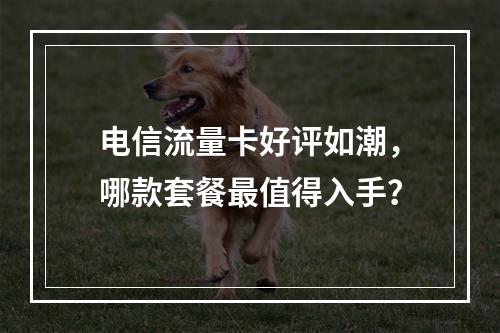 电信流量卡好评如潮，哪款套餐最值得入手？