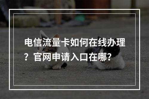 电信流量卡如何在线办理？官网申请入口在哪？