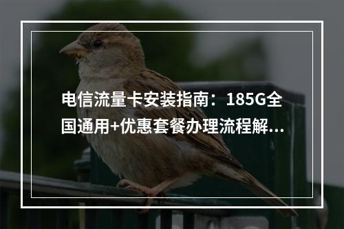 电信流量卡安装指南：185G全国通用+优惠套餐办理流程解析