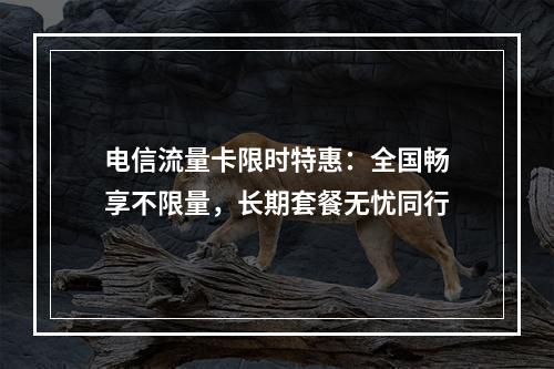 电信流量卡限时特惠：全国畅享不限量，长期套餐无忧同行