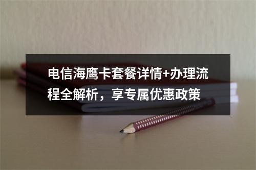 电信海鹰卡套餐详情+办理流程全解析，享专属优惠政策