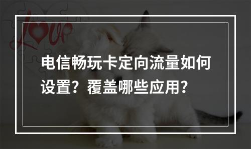 电信畅玩卡定向流量如何设置？覆盖哪些应用？