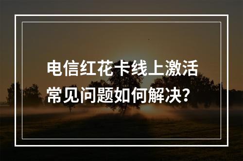 电信红花卡线上激活常见问题如何解决？