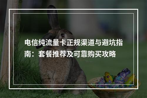 电信纯流量卡正规渠道与避坑指南：套餐推荐及可靠购买攻略