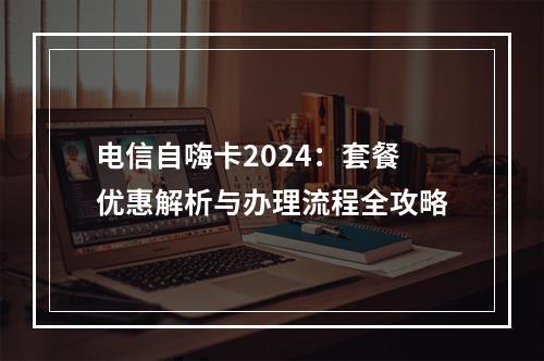 电信自嗨卡2024：套餐优惠解析与办理流程全攻略