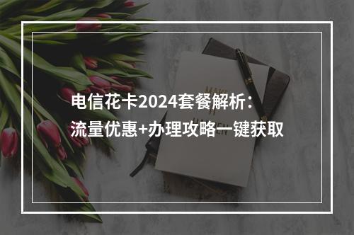 电信花卡2024套餐解析：流量优惠+办理攻略一键获取
