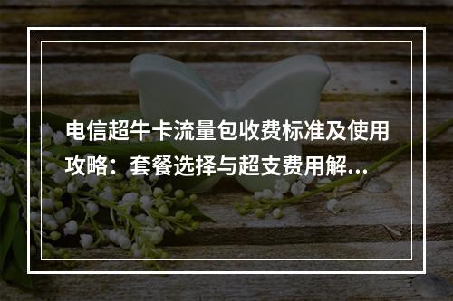 电信超牛卡流量包收费标准及使用攻略：套餐选择与超支费用解析
