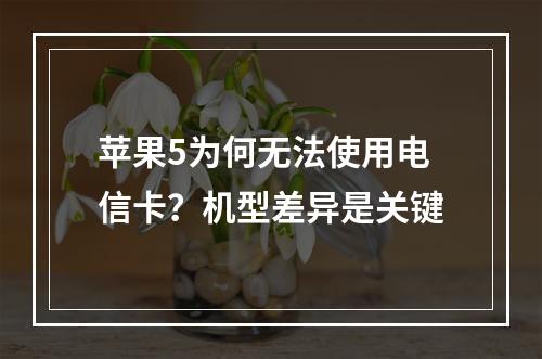 苹果5为何无法使用电信卡？机型差异是关键