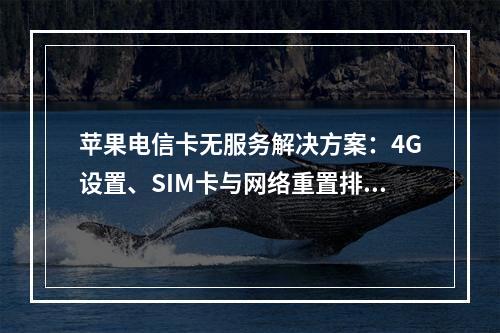 苹果电信卡无服务解决方案：4G设置、SIM卡与网络重置排查