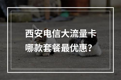 西安电信大流量卡哪款套餐最优惠？