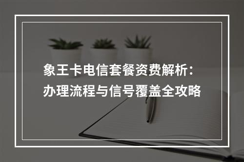 象王卡电信套餐资费解析：办理流程与信号覆盖全攻略
