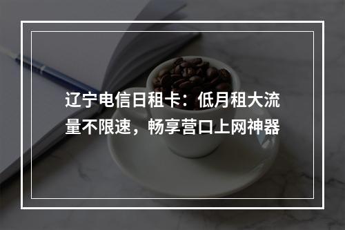辽宁电信日租卡：低月租大流量不限速，畅享营口上网神器
