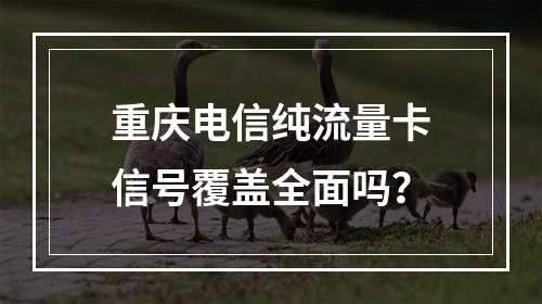 重庆电信纯流量卡信号覆盖全面吗？