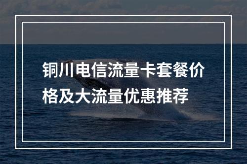 铜川电信流量卡套餐价格及大流量优惠推荐