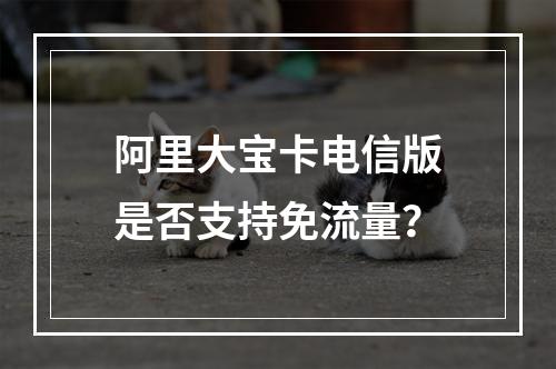 阿里大宝卡电信版是否支持免流量？