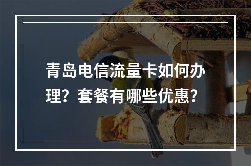 青岛电信流量卡如何办理？套餐有哪些优惠？